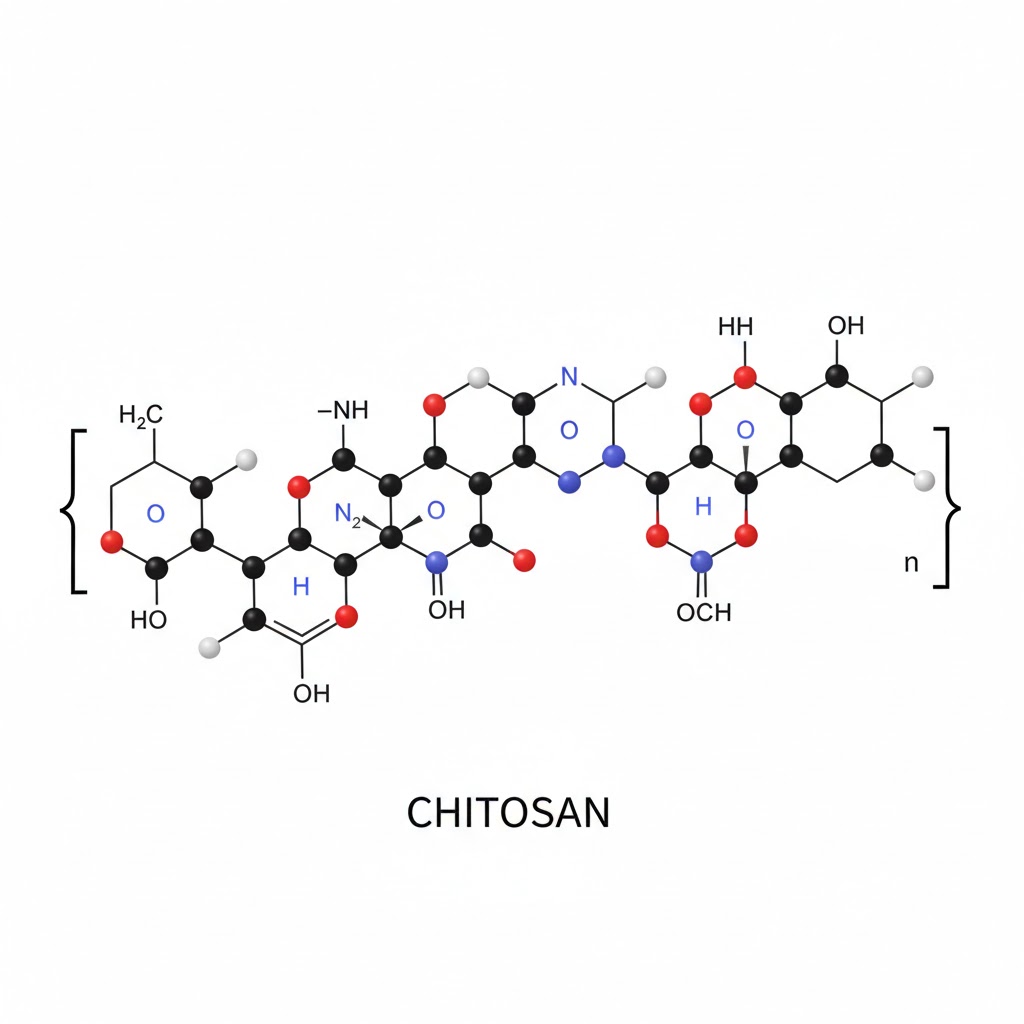 Chitosan chitosan molecuulstructuur